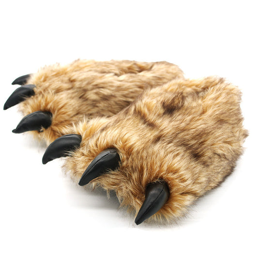 Bear Paw Fuzzy Slippers