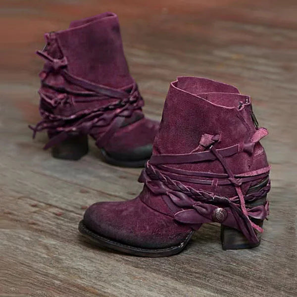 Boho Suede Gypsy Ankle Bootie