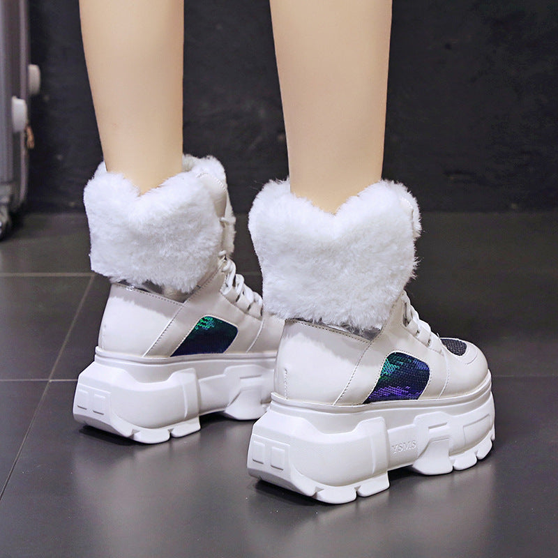 Chunky Platform Edgy Snow Boots
