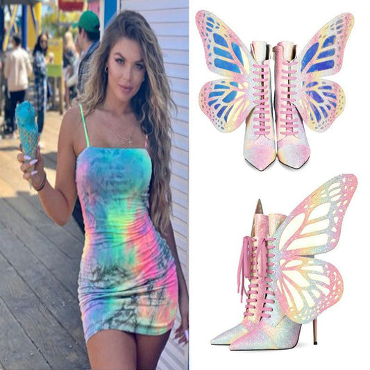 Butterfly Wings Stiletto Fantasy Boots